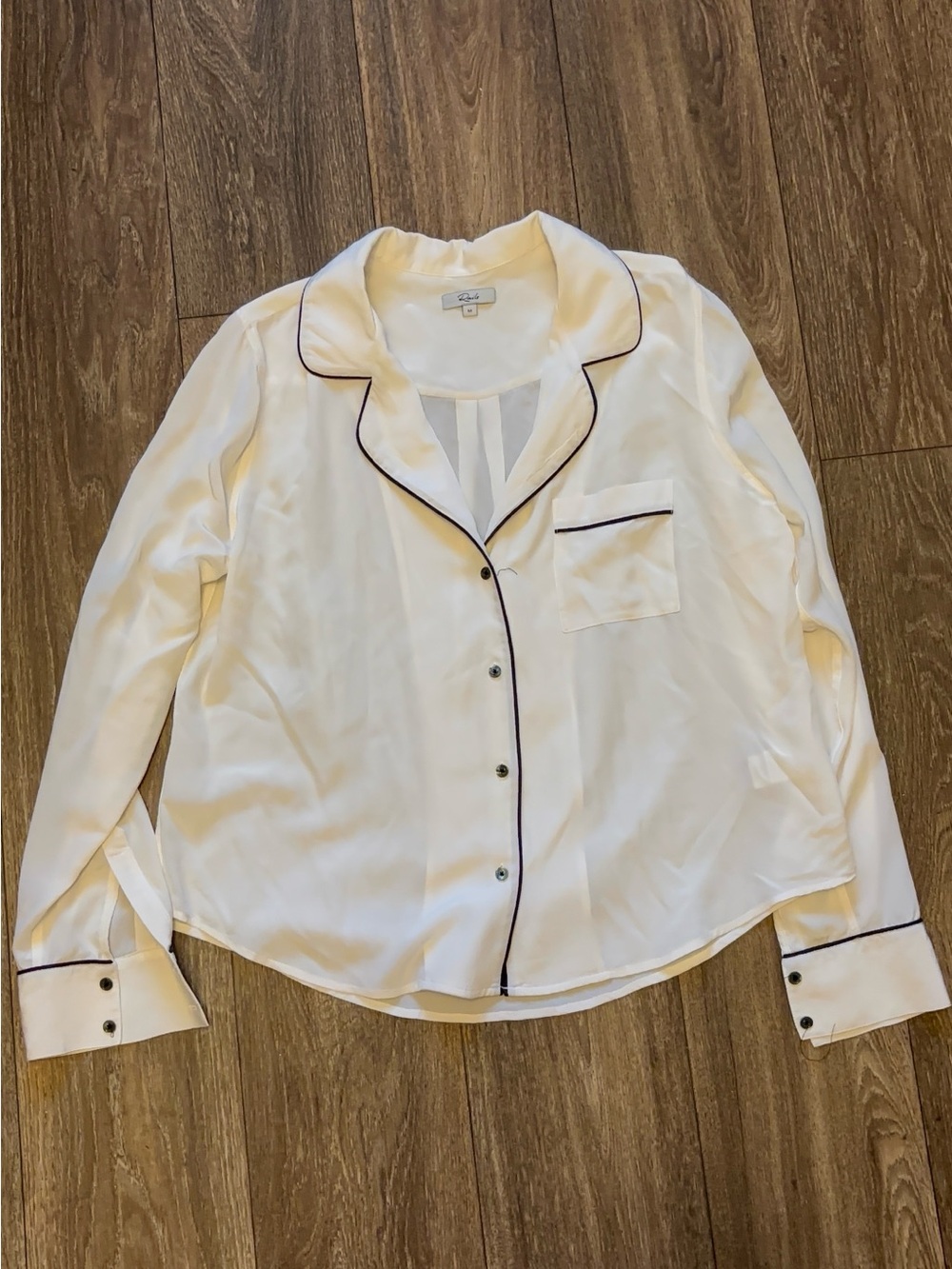 Rails white 100% silk blouse